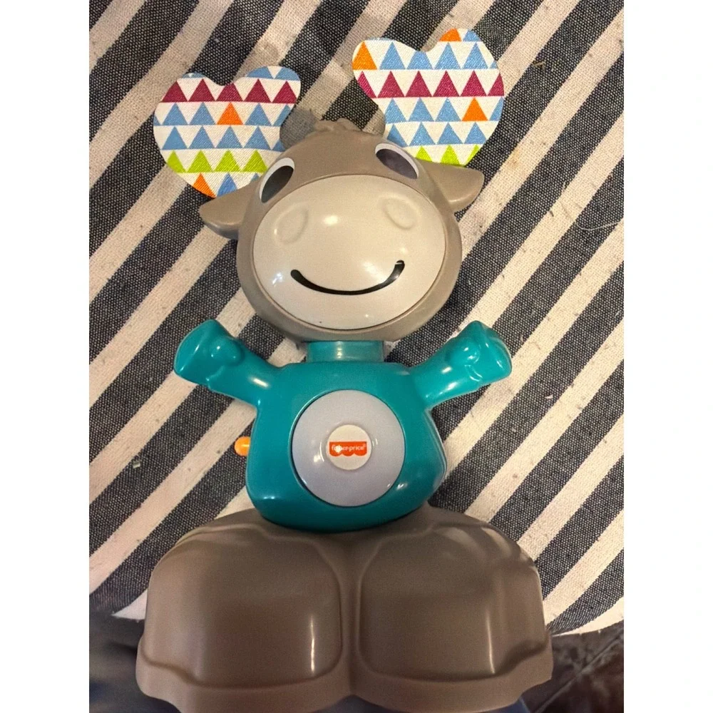 Fisher-Price Linkimals Musical Moose GFG03 Teal Grey Interactive Learning Toy